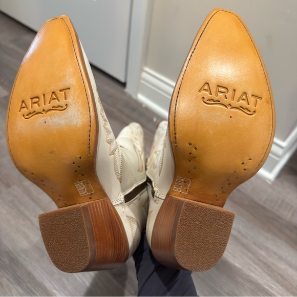 Ariat Casanova Tall Blanco White Leather Cowboy Western Heeled Boots - Picture 12 of 12